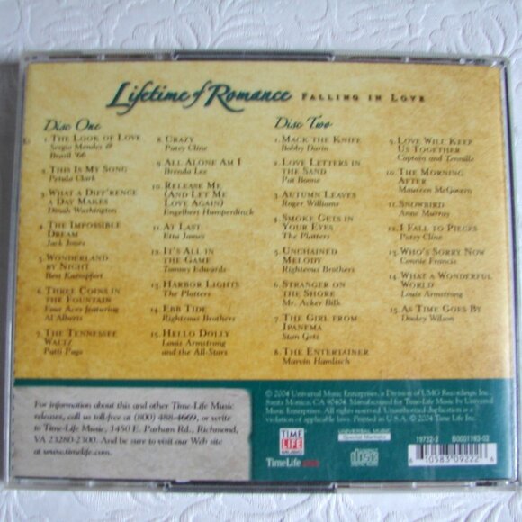 Time Life Lifetime of Romance 8 CD Lot, 2004, 120 Famous/Classic Love Songs - Picture 5 of 5